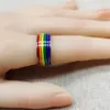 Bague arc-en-ciel en acier inoxydable pour hommes femmes titane amour Couple anneaux bonne chance Festival fête bague jeunesse bijoux Hudband femme cadeau