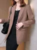 Damenanzüge Circyy Schwarze Blazer für Frauen 2023 Herbst Kerb Langarm Einreiher Designer Korean Fashion Büro Dame Blazer