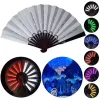 Party Decoration 1PC Luminous Folding Fan 13Inch LED Play Colorful Hand Held Abanico Fans för Dance Neon DJ Night Clubparty FY8446 0801