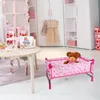 أدوات ورشة عمل عربات الأطفال دمية ألعاب الأطفال تلعب دورًا للمنزل ألعاب Doll Dining Cart Chair Chair Cart Baby Bed Bed Toddlers Toys Accessories 230731