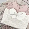 Cardigan 15Y Kids Pullovers Top Summer Baby Girls Thin Knitted Sweaters Ruffles Hollow Out Short Sleeve Kids Pullovers Tops Korean Style J230801