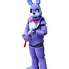 CREEPY PURPLE BUNNY MASCOT COSTUME CARACHER Outfit Suit Halloween Party Outdoor Carnival Festival Fancy Dress for Men Women