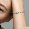 Braccialetti con ciondoli High Polish 100% 925 Sterling Sier Moments Mti Bracciale con catena a serpente Fit autentico ciondola europeo per le donne Fashion Dhzpd