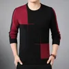 Maglioni da uomo Moda O-Collo Lavorato a maglia Spliced Allentato Maglione asimmetrico Abbigliamento 2023 Autunno Tutto-fiammifero Pullover casual Top coreani