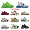 Livraison Gratuite Chaussures Classique Triple S Hommes Femmes Casual Chaussures Baskets De Plein Air Designer Baskets De Luxe Paris Noir Gris Tout Blanc Noir Vert Rose Orange Gris Rouge Bleu