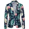 Casual colbert 2021 Ontwerp Hawaiiaanse printstijl Bloemenserie Mode Single-Breasted top Herenkostuums Blazers298F