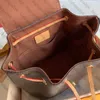 Spegelkvalitetsdesigner ryggsäck LL10A Lyxig handväska läder ryggsäck utsökta förpackningar