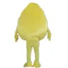 Costume adulto della mascotte del mango giallo del fumetto Vestito operato Abbigliamento per animali selvatici Halloween Xmas Parade Tute Tuta da esterno personalizzabile
