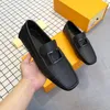 Metal buckle dermis Leather convenient casual Driving Shoes Paris Men's Suede Loafers Set foot Doug Leather Soles Fashion Breathable buckle High quality designer