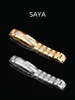 Charm Armband Saya smycken Fashion Men's Tungsten Carbide Armband Gold och Sliver Two Color Unisex Wrist Hand Jewelry Gift 230731