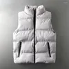 Hommes gilets 2023 haute qualité marque manteaux gilet automne et hiver décontracté confortable sans manches couleur unie épaissi coton vestes Y19