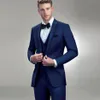 Ternos masculinos de grife azul real padrinhos de casamento smoking de lapela entalhada terno de noivo feito sob encomenda blazers formais com jaqueta calças Ves266H