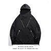 Men's Jackets Y2k Street Wear Hooded Coat Hip Hop Functional Tooling Windproof Jacket Harajuku Casual Gothic Oversized Pullover Hoodie