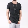 Herr t skjortor hip hop t-shirt kort ärm avslappnad män skjorta solid swag man streetwear tee runda krage toppar manliga kläder