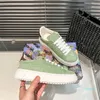 Chaussures de créateur de mode en cuir véritable faites à la main toile multicolore dégradé baskets techniques femmes chaussures baskets par marque