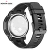 Wristwatches NORTH EDGE Mars 3 Men's Military Watch Digital Carbon Fiber Case For Man Waterproof 50M Sports Watches World Time LED