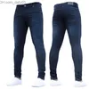 Jeans da uomo Jeans da uomo Pantaloni da uomo Cerniera Stretch Pantaloni casual slim fit Uomo Plus Size Matita Denim Skinny per uomoZ230801 da uomo