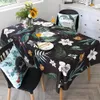 Table Cloth Rose Tropical Green Plant Leaves Natural Landscape Home Decoration Tablecloth Birthday Party Wedding Decoration Tablecloth R230801