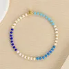 Strand C.QUAN CHI Multicolor Turquoise Gold Miyuki Beads Charm Bracelets Stretch Elastic Gemstone Chain Wholesale
