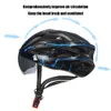 Велосипедные шлемы велосипедные шлемы дышащие мужчины, съемные очки, линза MTB Road Bike со светодиодным светом 230801