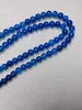 Pendant Necklaces Asian Natural 6mm Jade Gem Tibet Buddhist 108 Prayer Blue Beads Mala Necklace