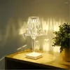 Table Lamps LED Crystal Lamp Touch Decorative Bedroom Living Room Diammable Switch Night Lights USB Recharge Home Reading Desk