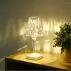 Bordslampor LED CRYSTAL LAMP Touch Touch Dekorativt sovrum vardagsrum Diamble Switch Night Lights USB Ladda hemläsningsdisken