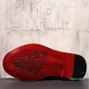 Zapatos planos de diseñador para hombre, mocasines, zapatos de caballero, boda, fiesta de bienvenida, baile, bordado de lentejuelas encantador