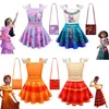 Girl's Dresses Movie Encanto Mirabel Isbella Dolors Cosplay Costume Girl Dresses For Birthday Carnival Party Halloween Fancy Princess Dress Wig 230801