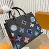 2023 Designer Bag Women Totes Shopping Messenger Embroidery Printing Leather Handbag Dazzling Flower Shopping Bag