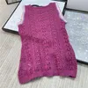 刺繍文字Tシャツニットベストレディースセーターデザインノースリーブタンクファッションセクシーな女性トップパーティー夏272w