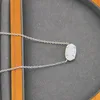 Pendentif Colliers Collier Blanc Couleur Druse Véritable Plaqué Or Dangles Glitter Bijoux Lettre Cadeau avec Sac À Poussière Gratuit