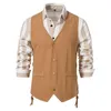 Heren Vesten Middeleeuws Mouwloos Vest Mannen Cosplay Kostuum Retro Punk Lace Up Top Archer Decor Vest Stage Performance