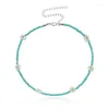 Choker Boho Daisy Glasses Beaded Necklace Korean Charm Flower Short Collar For Women Girl Summer Vacation Jewelry Gifts