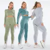 Active Sets Summer Shorts Gym Set Women Long Sleeve Crop Top Sport Suits Fitness Push Up Leggings Workout Womens Yoga Outfit Clothing