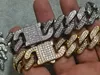 Charm Bracelets Hip Hop Bling Iced Out Stainless Steel Cuban Miami Link Chain for Men Rock Jewelry Gold Silver Color Gift 230731