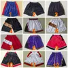 Män retro basketballshorts för sportfans Elastiska midja byxor Hippop som kör tröjor bär fitness stitch röd vit svart blå väst östra Cameron Johnson