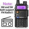 Walkie Talkie BaoFeng BF UV5R 5W 8 İfade FM Radyo VHF UHF Çift Bant Av için Two Way Amatör UV 82 UV 9R Plus 230731