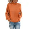 Women's Sweaters Fashion Turtleneck Knit Pullover Sweater Women Solid Color Long Sleeve Knitted Tops Casual Loose Short Knitting Female