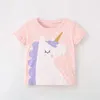 T-shirts 2 8 Jahre Baby Mädchen Baumwolle Nette Kinder Einhorn Print T-shirt Für Mädchen Kinder Sommer Kurzarm Tops infant Kleidung 230731