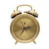 Desk Table Clocks Retro Pure Copper Horseshoe Alarm Clock Nostalgic Clockwork Mechanical Household Bedside 230731