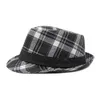 Wide Brim Hats Bucket Spring And Summer Fedoras Cap For Women Men Unisex Panama Cotton Polyester 5658cm Plaid Pattern Jazz Style LM0102 230801