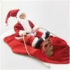 Vêtements pour chiens Costume de Noël pour animaux de compagnie Vêtements Père Noël Tenue d'équitation Fournitures de cerf Livraison directe Maison Jardin Dhokt