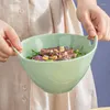 Bowls 7.5 Inch Colored Glaze Ceramic Chopsticks Bowl With Handlebar Bright Surface Salad Soup Noodle Support Oven Dishwasher CZY-B7007