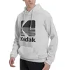 Erkek Hoodies Yenilik Kapüşonlu İnce Fleece Sweatshirt Adam Kodak Pogerya Logo Kamera Film Retro Kapüşonlu Sweatshirts Siyah Altakaklar