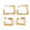 Brincos 5 pares de metal dourado irregular geométrico quadrado moderno para mulheres meninas festa joias presentes