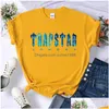 Men'S T-Shirts Trapstar Undersea Blue Printed T Shirts Women Summer Breathable Casual Short Sleeve Street Hip Hop Tee Clothing Soft To Dh9Fo