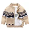 Cardigan Abbigliamento per bambini maglione cardigan di cotone spesso Baby Kids Ragazzi e ragazze indossano pullover su maglioni lavorati a maglia in inverno 212y J230801