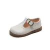 Kleidschuhe Mädchenschuhe Basic Mary Janes Kinderschuhe Flats Baby Kleinkinder Rutschfeste Freizeitschuhe für Kinder Lederschuhe Schwarz E01042 230801