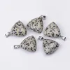 Pendentif Colliers 5 pcs/Lot Triangle Forme Dalmatien Jaspe Labradorite Arbre Agate Howlite Pierre Collier